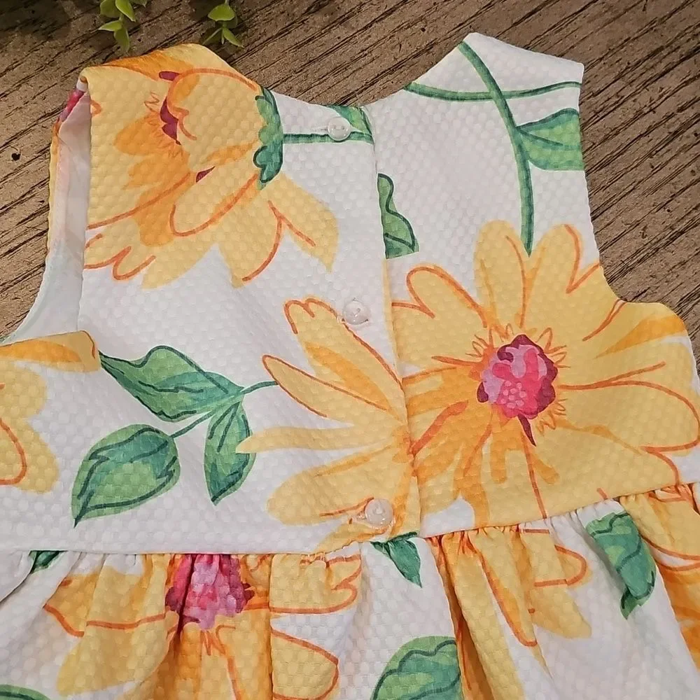 Floral Sunflower Dress Size 5 Bonnie Jean